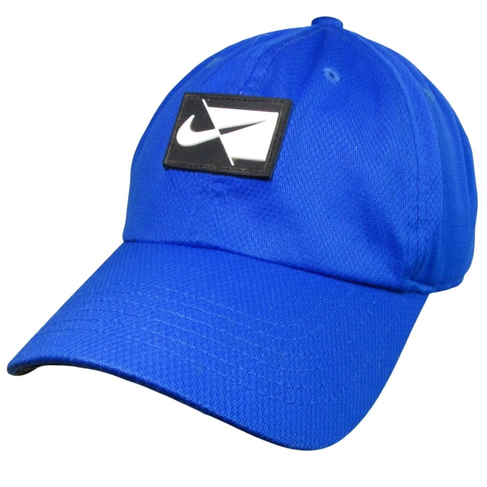 Nike Infant 12M-24M Boys Dri-Fit Baseball Cap Hat Blue Adjustable Swoosh Logo